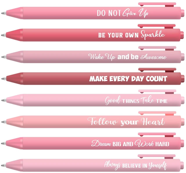 Main image of 80 Pcs Motivational Pens Christian Pens Bulk, Pink Series Inspirational Pens with Sayings, Affirmation Ballpoint Pen, 0.7 mm Black Ink, Positive Gifts for Coworkers Women Office