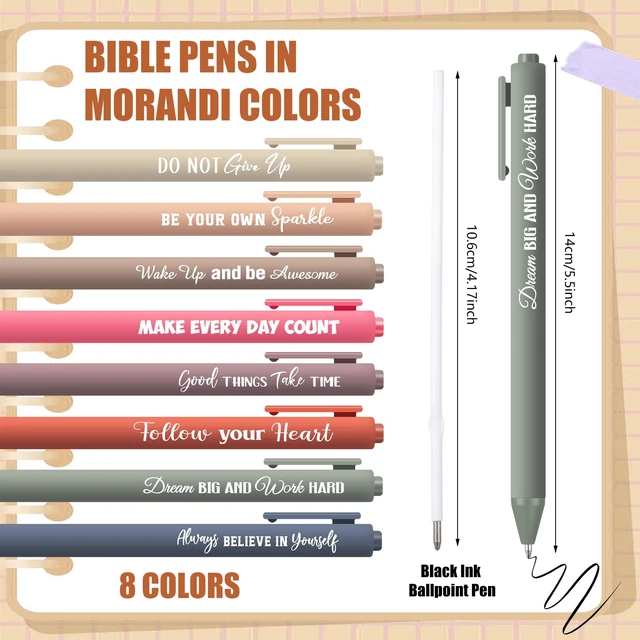 Alt view image 3 of 6 - 80 Pcs Motivational Pens Christian Pens Bulk, Light Color Inspirational Pens with Sayings, Affirmation Ballpoint Pen, 0.7 mm Black Ink, Positive Gifts for Coworkers Office School