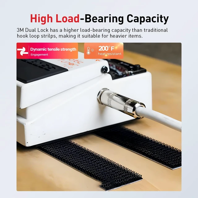 Alt view image 6 of 7 - 3M Dual Lock, Heavy Duty Reclosable Fastener, 2 x 7.5Ft, SJ3550 Industrial Strength, Removable, Self Mating, Interlocking Strips for Indoor Outdoor Use and Other Home Office Deco Mountings