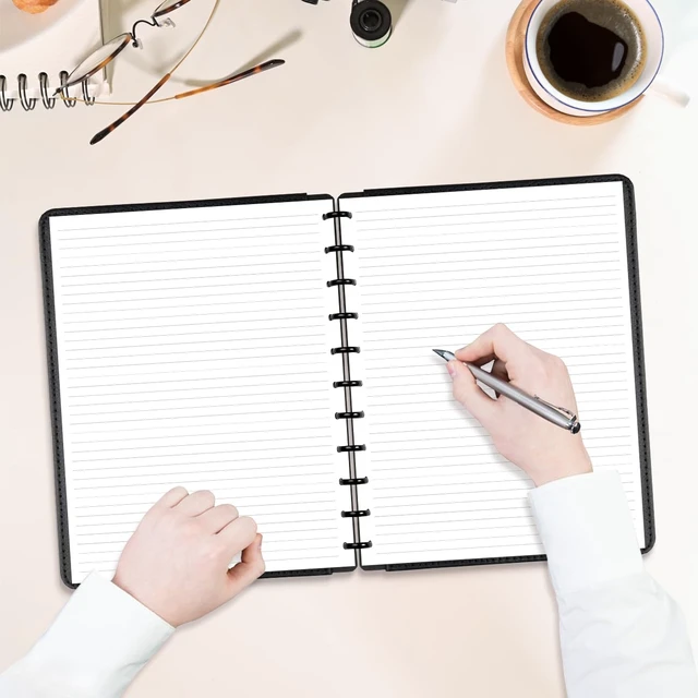 Alt view image 6 of 7 - (3-Pack) Letter Size Discbound Refill Paper, 11 Disc Paper Refill for Note-Taking System Discbound Planner, 300Sheets / 600Pages Discbound Paper, 100gsm, White, 8.5'' x 11''