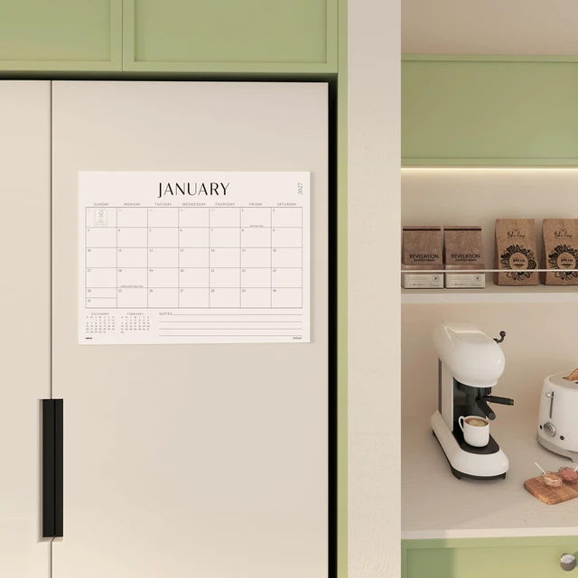 Alt view image 6 of 7 - Magnetic Calendar for Refrigerator 2026-2027 Monthly Fridge Calendar From September 2026 to December 2027 14x10.5 inch, Easy Planning, Gift for the Holidays (Horizontal)
