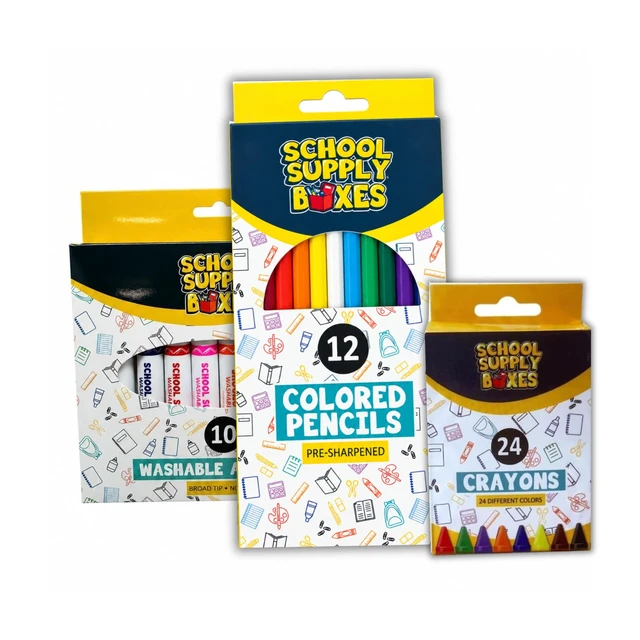 Alt view image 4 of 5 - Elementary Essentials Bundle 1 Box - 91 Pieces per Box - Back to Essentials Includes Binders, Folers, Notebooks, Filler Paper, Pencils, Notecards, Pens, & More
