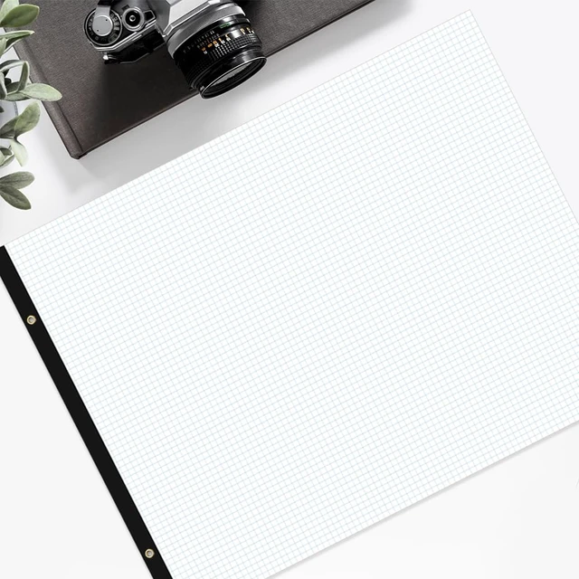 Alt view image 7 of 7 - (2-Pack) Large Engineering Graph Notepad - 22" x 17" Grid Paper, 100 Sheets/200 Pages, 4"x4" Grid Pad, Giant Drafting Pad Sketching Grid Paper for Engineer Architect Designer