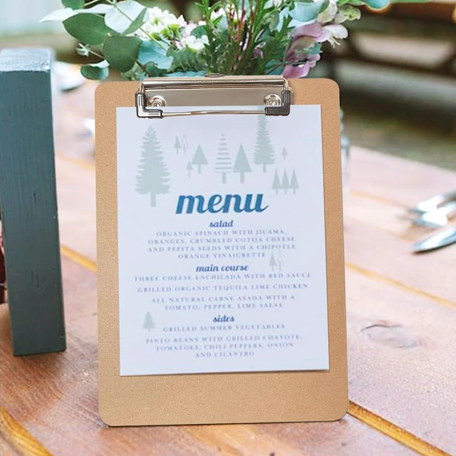Alt view image 5 of 7 - Mini Clipboards, 32 Pack 6" x 9" Small Clipboards Bulk, Wooden Memo Mini Clip Boards with Low Profile Clip, Hanging Loop for Office Home Classroom Supplies