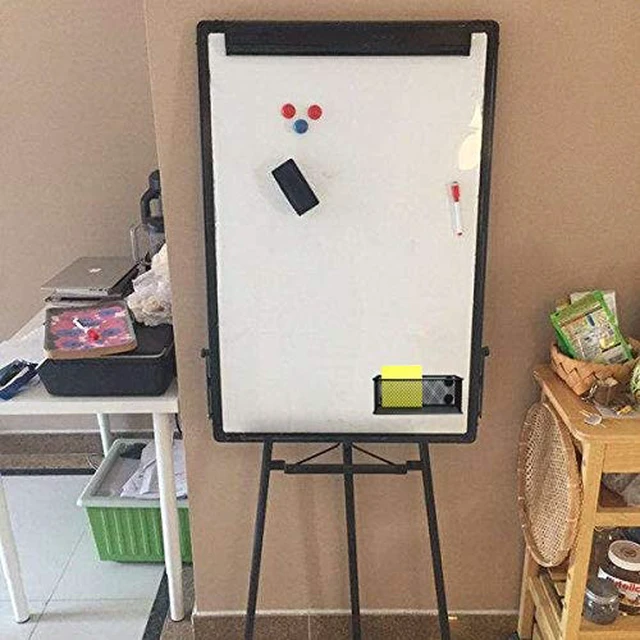 Alt view image 5 of 7 - Magnetic Pencil Holder Set of 3 - Black Wire Mesh Storage Baskets Organizer with Strong Magnets - Perfect for Whiteboard, Refrigerator and Locker Accessories