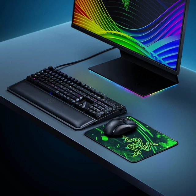 Alt view image 2 of 6 - Goliathus Speed (Small) Gaming Mousepad, Smooth Gaming Mat, Classic Anti-Slip Rubber Base, Portable Cloth Design, Anti-Fraying Stitched Frame