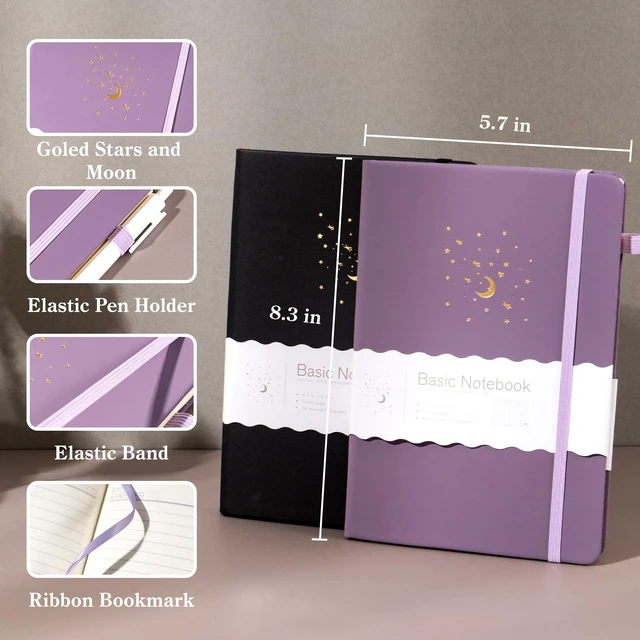 Alt view image 4 of 7 - Journal for Women Men Dream Lined Journaling Notebooks Diary, 2 Pack