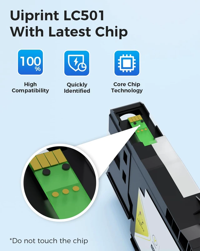 Alt view image 3 of 7 - LC501 Ink Cartridges for Brother Printer MFC-J1360DW MFC-J1410DW Compatible with Brother LC501 LC501XL Series Ink Cartridges LC5014PK 4-Pack Standard Yield (BK250 Pages, C/Y/M200 Pages)