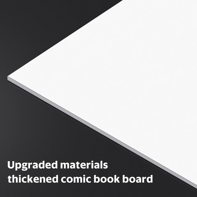 Alt view image 6 of 7 - 100 Comic Book Boards, Current Size Comic Book Boards, Acid-Free Backing Board,Thick and Durable Books Board for Regular Comics Archival (White)