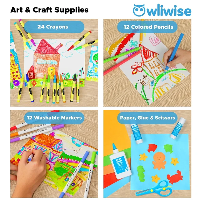 Alt view image 7 of 7 - Kinder School Supplies Kit for Kids, 78 Piece Back to School Set Back to school supplies bundle for kindergarten, elementary, Pre-K, girls and boys, complete set with organized supply box