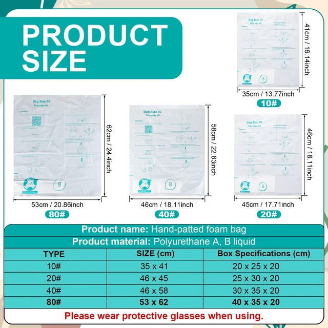 Alt view image 2 of 7 - 50 Pack 16'' x 14'' Expanding Packing Foam for Electronics, Fragile and Irregular Items, Instant Pack Foam Bag for Shipping, Rapid Expansion, Easy to Use