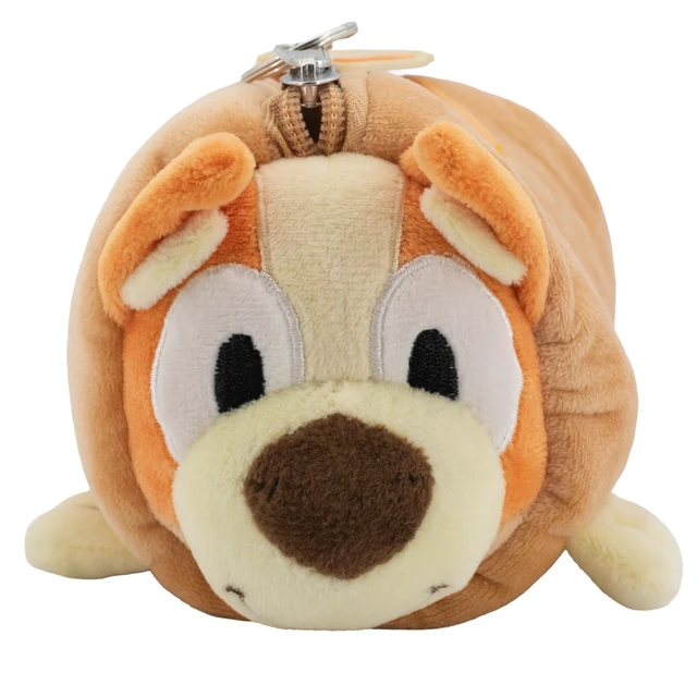 Alt view image 2 of 6 - Bingo Soft Plush Multi-Function Storage Case, Bluey Plush Bag Charm with 3D Features, Orange