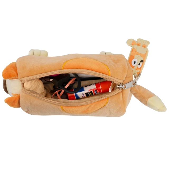 Alt view image 5 of 6 - Bingo Soft Plush Multi-Function Storage Case, Bluey Plush Bag Charm with 3D Features, Orange