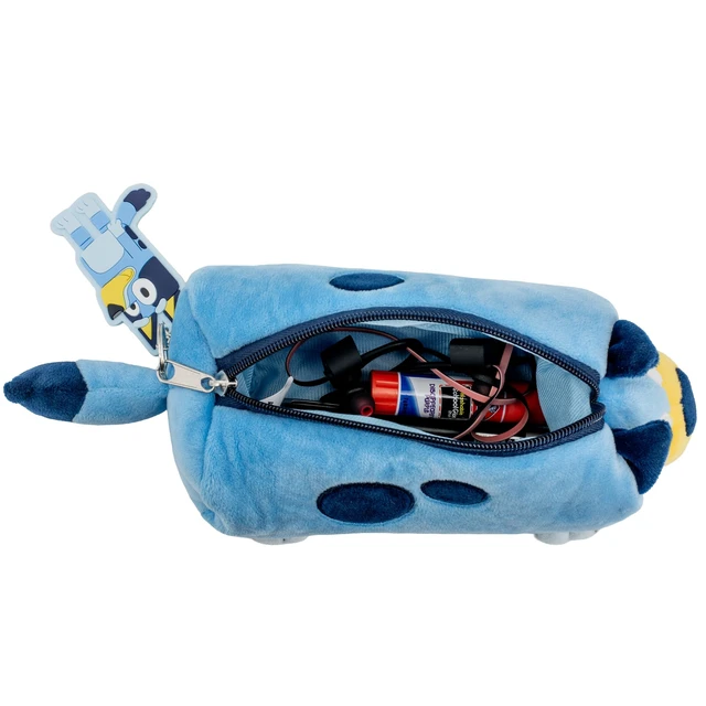 Alt view image 5 of 6 - Bluey Soft Plush Multi-Function Storage Case, Kids Plush Bag Charm with 3D Features, Blue