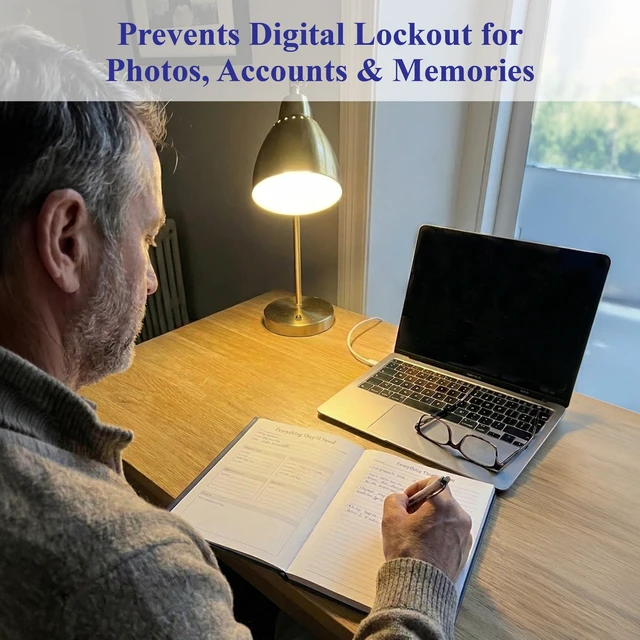 Alt view image 5 of 7 - End of Life Planner & Journal, 83 Guided Pages Across 9 Sections, Passwords, Accounts, Final Wishes & Digital Access All in One Place, Premium A4 Cover, Gift for Parents & Grandparents