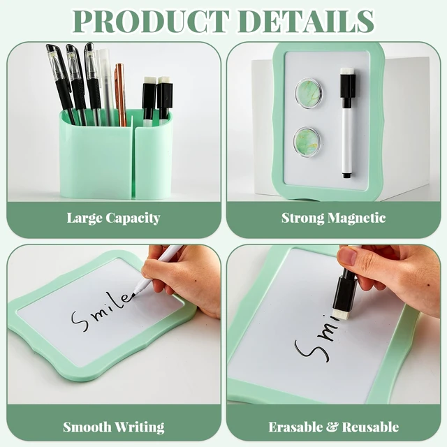 Alt view image 3 of 7 - 11 Pcs School Lockers Magnetic Decor Green Locker Accessories Kit with Magnetic Mirror Whiteboard Pen Holder Buckles Lockers Organizer Decorations Locker Essentials for Back to School Supplies