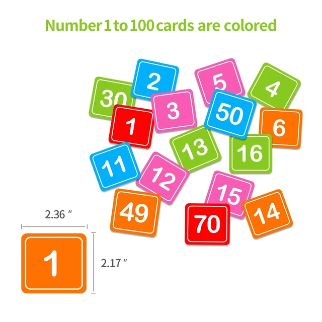 Alt view image 4 of 7 - 120 Pockets Hundred Pocket Chart with 150 Pieces Double-Sided Number Cards,Number Pocket Chart for Students Classroom Home Counting and Organizer (Black-120 Pockets)