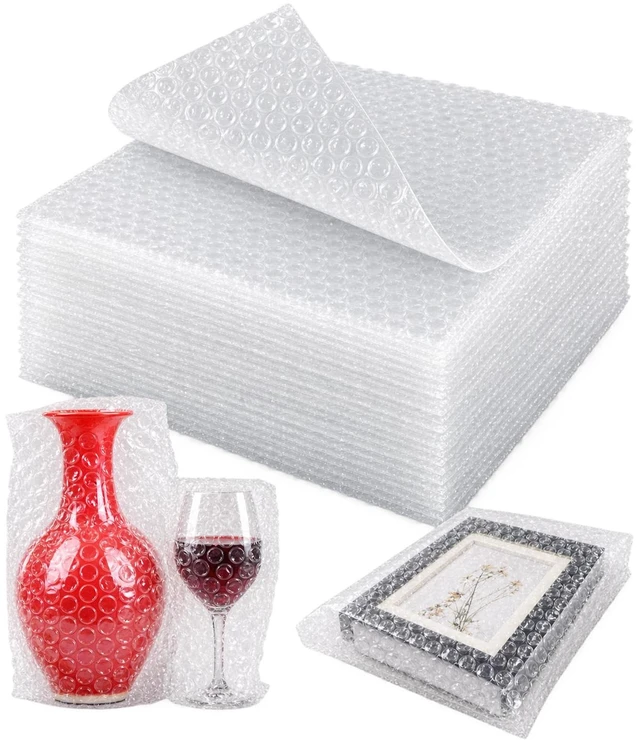 Main image of 50PCS 12x14" Bubble Pouches, Clear Double-Wall Shockproof Protective Bags Double-Wall Thickening for Superior Cushioning,Shockproof & Lightweight. Ideal for Moving, Shipping, Packing & Storage