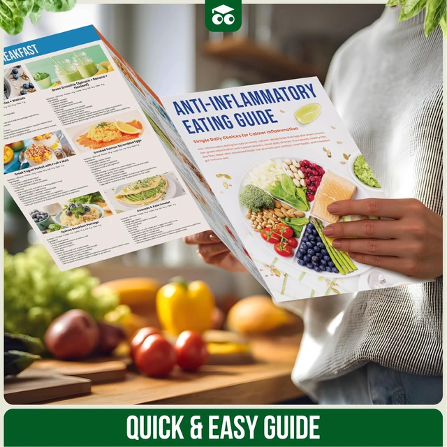 Alt view image 4 of 6 - Anti Inflammatory Diet Food Chart, Laminated Arthritis Guide 2 tri fold laminated sheets 11.7x8.3 in, foods to eat and avoid, grocery and meal planning guide