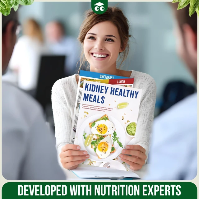 Alt view image 5 of 6 - Laminated Kidney Friendly Food List Chart for CKD & Dialysis, Renal Diet Low Sodium, Potassium & Oxalate Foods, Daily Meal Planning, Recipes & Grocery Support for Kidney Health