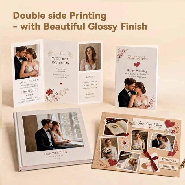 Alt view image 6 of 7 - 300gsm Double Sided Glossy Thick Heavyweight Photo Paper 80LB 100 Sheets 8.5x11 Inches for Inkjet Printer and Dye Ink