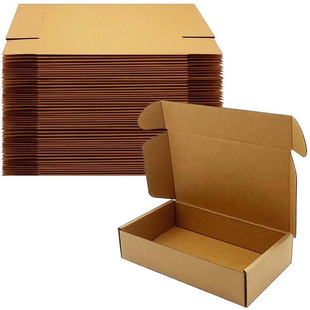 Main image of Shipping Boxes 9x5x2 inch 50 Pack,Brown Corrugated Mailers for E-Commerce Small Business Packaging, Literature Mailer, Gifting, Wrapping, Moving, Storage, Recycled Cardboard Boxes, Kraft, Tuck Top