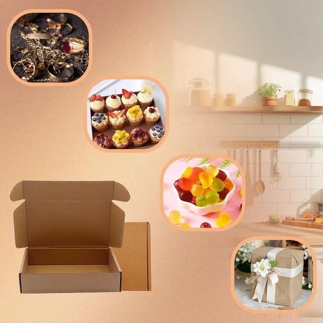 Alt view image 3 of 7 - Shipping Boxes 9x5x2 inch 50 Pack,Brown Corrugated Mailers for E-Commerce Small Business Packaging, Literature Mailer, Gifting, Wrapping, Moving, Storage, Recycled Cardboard Boxes, Kraft, Tuck Top