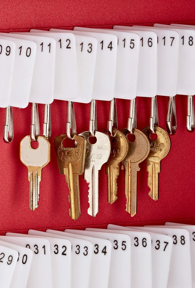 Alt view image 5 of 7 - Key Holder Wall Mount - 60 Keys Lock Box with Code, Key Cabinet Wall Mount, Valet Parking Key Box, Car Dealer Key Cabinet - Space Saving Locking Key Box Wall Mount with Digital Lock