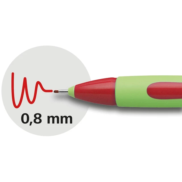 Alt view image 4 of 5 - Xpress Premium Fineliner, 0.8 mm Porous Point, Light Green Barrel, Red Ink, Box of 10 Pens (190002)