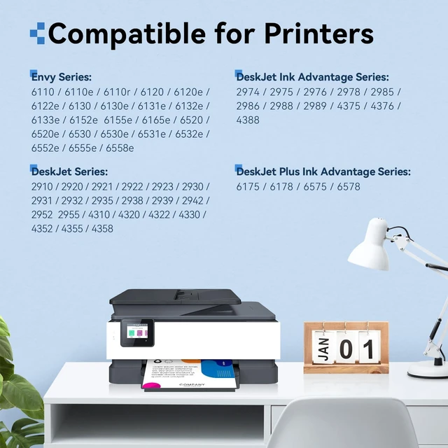 Alt view image 3 of 7 - 68XL Ink Cartridges Black Color Combo Pack Compatible for HP 68 Ink Compatible for HP 68 Ink Cartridges Black Color Combo Pack for HP Ink 68 Fit for Envy 6155e 6555e 6100e 6165e Printer
