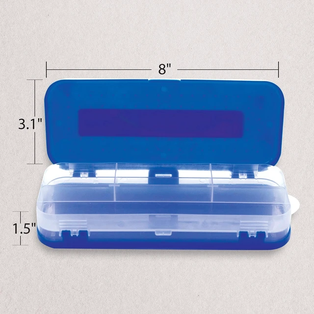 Alt view image 3 of 7 - Double-Deck Organizer Box, Classic Color, 24-Box 8 1/2 x 3 1/2 x 1 1/2 in, Snap-latch lid and lift-out top tray, Bulk pack, For home and office storage