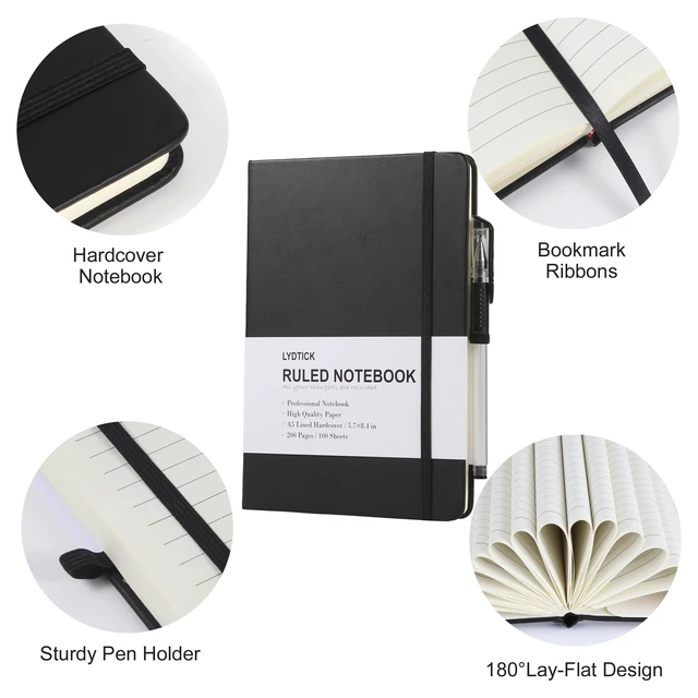 Alt view image 3 of 7 - 20 Pack Journals for Writing College Ruled Notebooks Journal in Bulk, Hardcover Notebooks (200Pages) for Note Talking, Lined Bullet Journals for Home School Office, 5.7"x8.4", 5 Colors