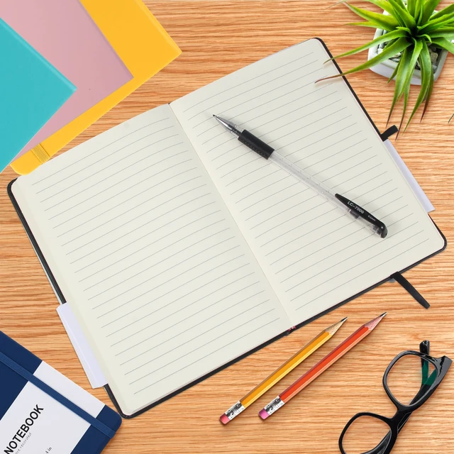 Alt view image 5 of 7 - 20 Pack Journals for Writing College Ruled Notebooks Journal in Bulk, Hardcover Notebooks (200Pages) for Note Talking, Lined Bullet Journals for Home School Office, 5.7"x8.4", 5 Colors