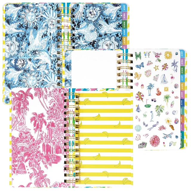 Alt view image 4 of 7 - 17-Month Medium 2026-2027 Planner, Lovely 5" x 8.25" Hardcover Agenda with Gold Spiral & Elastic Loop, Weekly & Monthly Layouts, Stickers, Travel & Reflection Pages