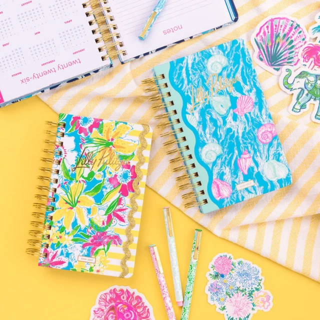 Alt view image 7 of 7 - 17-Month Medium 2026-2027 Planner, Lovely 5" x 8.25" Hardcover Agenda with Gold Spiral & Elastic Loop, Weekly & Monthly Layouts, Stickers, Travel & Reflection Pages