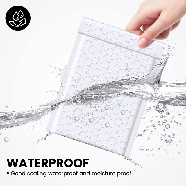 Alt view image 4 of 7 - 4x8 Bubble Mailers 100 Pack White Padded Envelopes Usable Size 4x7" Opaque Small Padded Mailers SealSeal Mailing Envelopes Bubble Padded for Gifts, Small Business Shipping