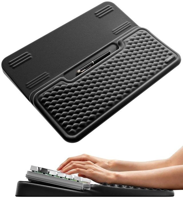 Main image of Extra Large Keyboard Stand with Wrist Rest, Ergonomic Wrist Support Keyboard Riser Pad with Full Arm and Elbow Support, Soft Memory Foam Desk Edge Cushion for Office, Home and Gaming