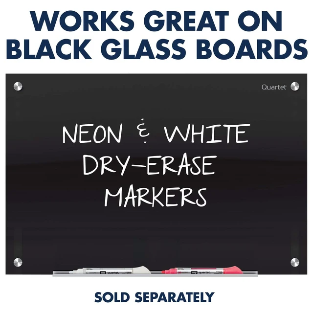 Alt view image 3 of 7 - Dry Erase Markers, Glass Whiteboard Markers, Bullet Tip, Assorted Neon Colors, 6 Pack (79559Q)