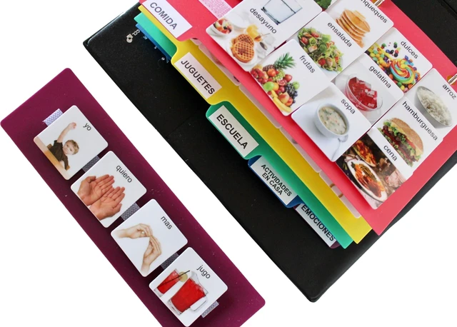Main image of Visual Communication Book,162 ASD Photo Picture Cards: Autism Language Vocabulary, Speech Articulation Therapy, ADHD & Aprexia Learning (Spanish Laminate Real Photo Book, Small)
