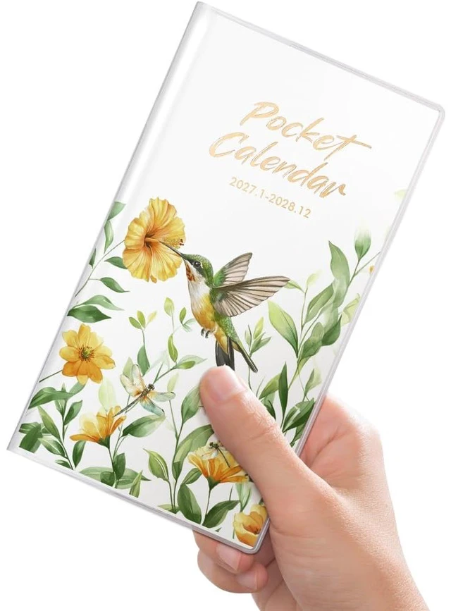 Main image of Pocket Calendar 2027-2028 for Purse,Small Pocket Planner 2027-2028 for Purse 3.5×6.5In,24 Month Organizer from Jan 2027- December 2028 Mini Planner with Pvc Cover for Organizing & Planning