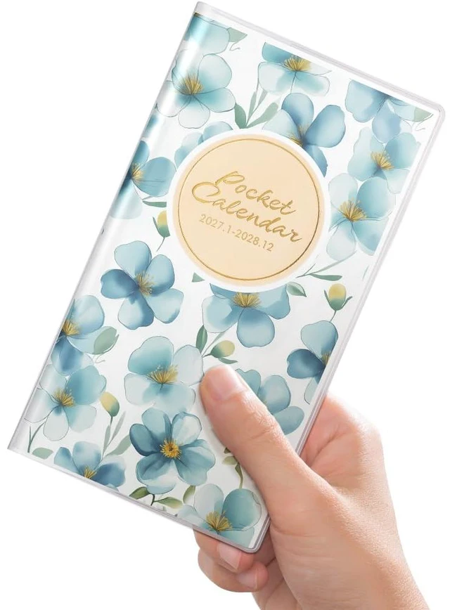 Main image of Pocket Calendar 2027-2028 for Purse,Small Pocket Planner 2027-2028 for Purse 3.5×6.5In,24 Month Organizer from Jan 2027- December 2028 Mini Planner with Pvc Cover for Organizing & Planning