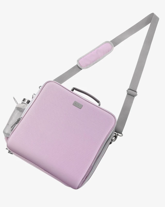 Alt view image 7 of 7 - Zipper Binder 3 Inch D-Ring 3 Ring with Water Bottle Holder Binder with Strap for School/Office, 700 Sheet Capacity-Multiple Pockets, Fit for 13" Tablet/Laptop, Purple