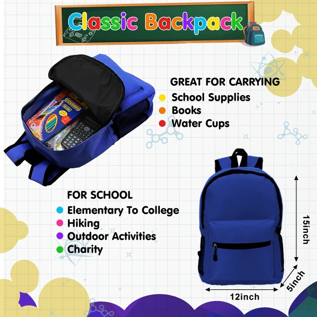 Alt view image 4 of 7 - 81 Pcs School Supplies Kit Back to School Supply Bundle, Blue Essentials for High School College Middle Student, First Day of School Must Haves, with Backpack Stapler Calculator Notebooks