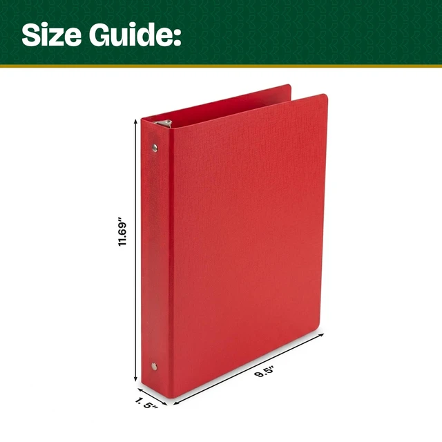 Alt view image 2 of 7 - 1" Matte Color Poly 3-Ring Binder w/ Pocket for School, Home, or Office (Case of 48) (3132-48)