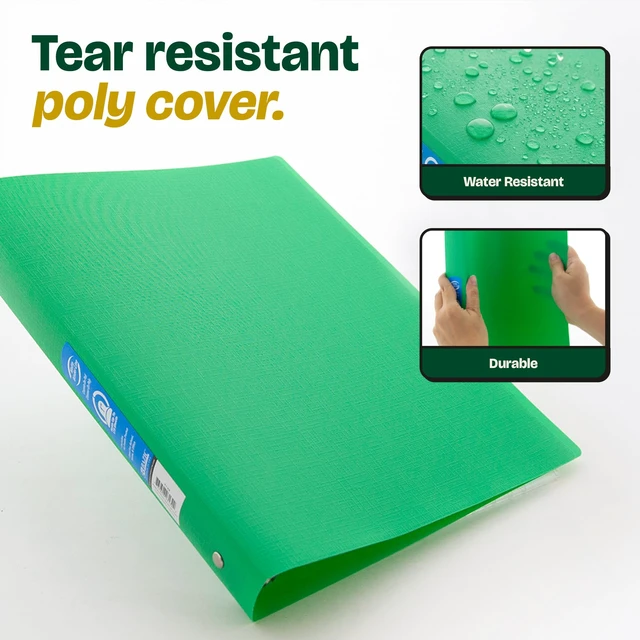 Alt view image 4 of 7 - 1" Matte Color Poly 3-Ring Binder w/ Pocket for School, Home, or Office (Case of 48) (3132-48)