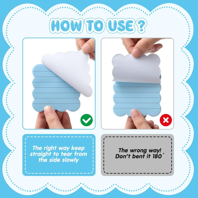 Alt view image 3 of 6 - 8 Pack Scalloped Sticky Notes Lined 3" X 3" Rainbow Memo Pads Aesthetic Cute Wavy Edges, Self-stick for School Office Desk, 240 Sheets Bulk, Pretty Design for Reminders Planning