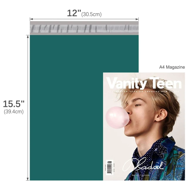 Alt view image 2 of 7 - Poly Mailers 12x15.5" 50 Pcs,Sturdy Shipping Bags for Clothing,Green Self Adhesive Mailing Shipping Envelopes,Waterproof Mailers Poly Bags,Colorful Packaging Bags for Business,Boutique&Online