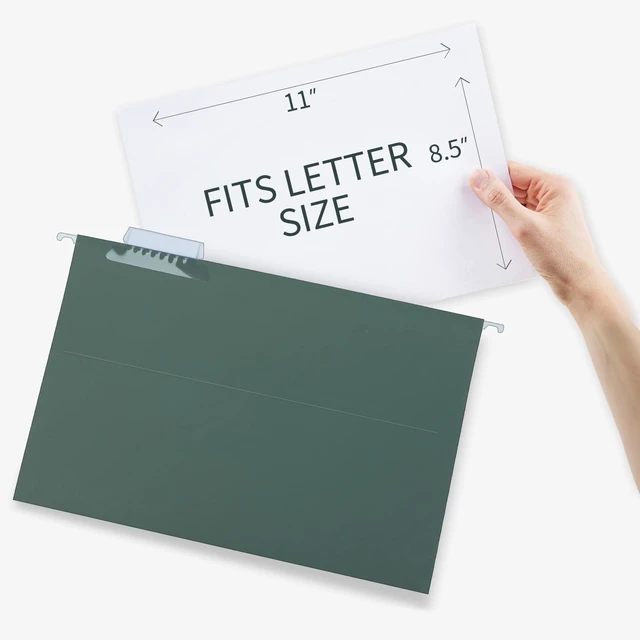 Alt view image 3 of 7 - Extra Capacity Hanging File Folders, 60 Pack Reinforced Letter Size Hanging Folders with Heavy Duty 2 Inch Expansion, Designed for Bulky Files, Medical Charts, Green