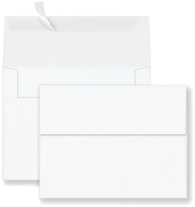 Main image of 200 Pack A2 White Envelopes 4.375x5.75 Invitation Envelopes Self Seal for Wedding Birthday Party Baby Shower Thank You Notes, Greeting Cards