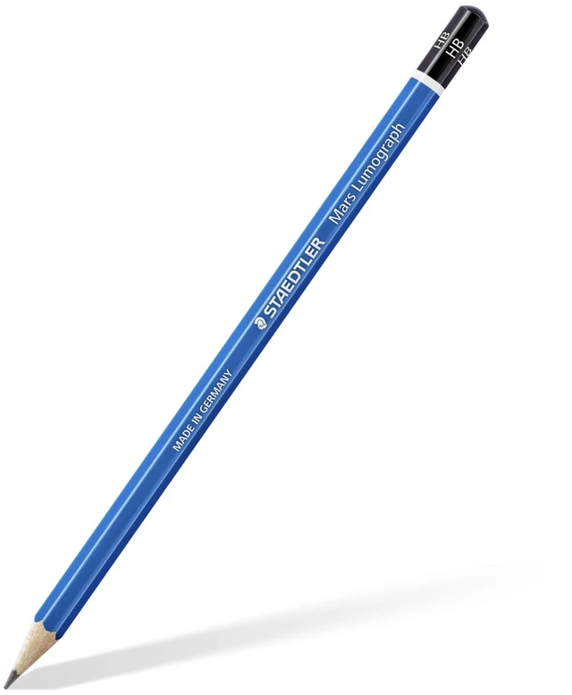 Alt view image 2 of 4 - Mars Lumograph HB Graphite Art Drawing Pencil, 6 Pencils for Sketching and Shading, Break-Resistant Premium Woodcase Drawing Pencils, 6-Piece Set